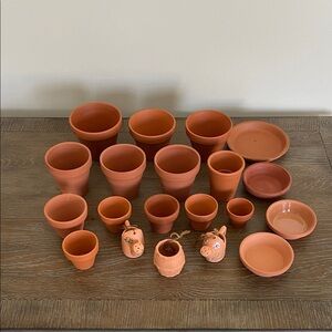 Terracotta Clay Pot Collection - Rustic Orange Plant Pots